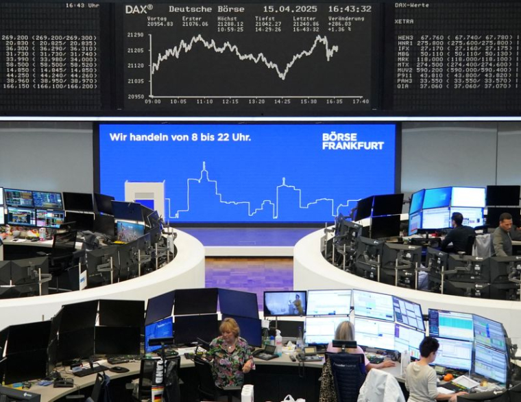 Le graphique de l'indice allemand des prix des actions DAX à la bourse de Francfort