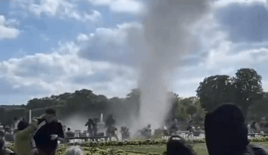 C'est quoi cette "mini-tornade", filmée par des passants, qui a traversé le Jardin du Luxembourg à Paris?