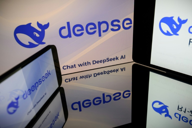 La start-up chinoise DeepSeek a réussi à construire des modèles d'IA comparables à ceux d'OpenAI (ChatGPT) et des autres leaders américains, avec des composants moins sophistiqués et en moins grand nombre ( AFP / Lionel BONAVENTURE )