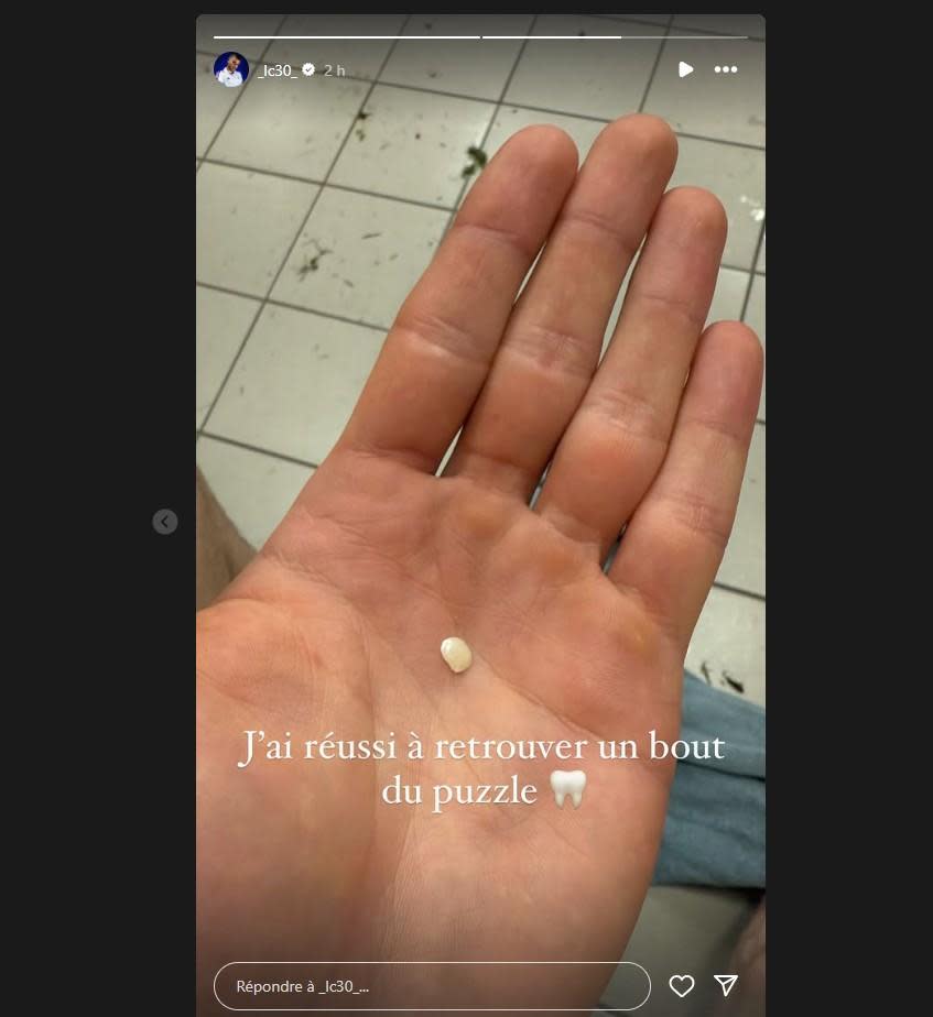 Une story publiée par Lucas Chevalier après le match Lille-Auxerre, le 20 avril 2025.