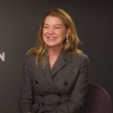L'actrice américaine Ellen Pompeo en interview pour TF1info, mars 2025.