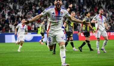 Le Lyonnais Rayan Cherki auteur du but de la victoire face à Lille (2-1), le 5 mars 2025 à Décines-Charpieu (OLIVIER CHASSIGNOLE)