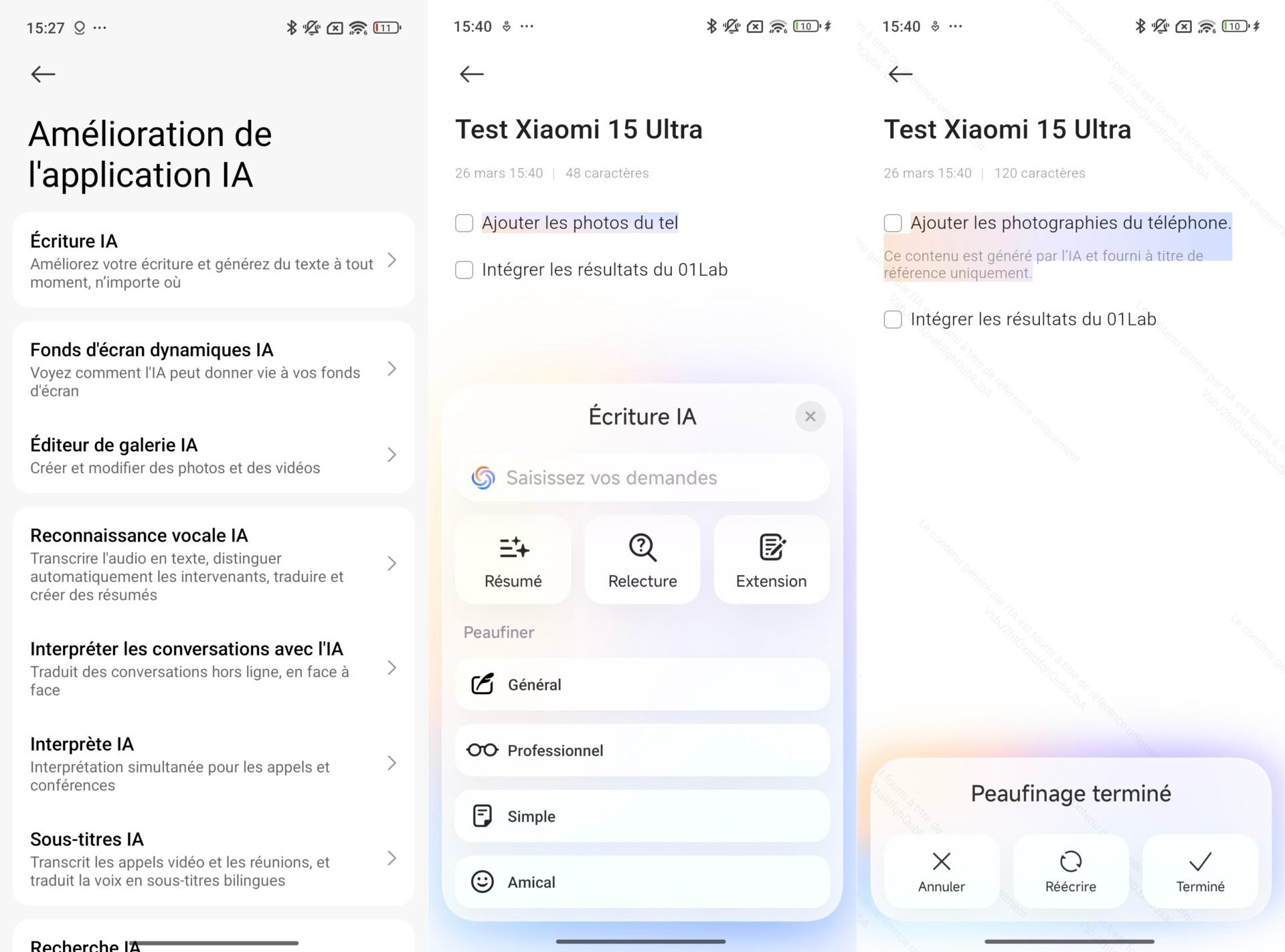 Fonctionnalites Ia Test Xiaomi 15 Ultra
