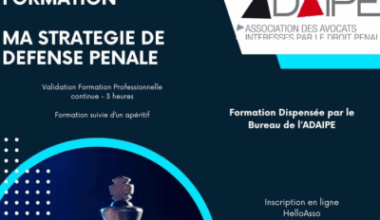L’ADAIPE propose une formation sur la stratégie de défense pénale à Nice le (…)