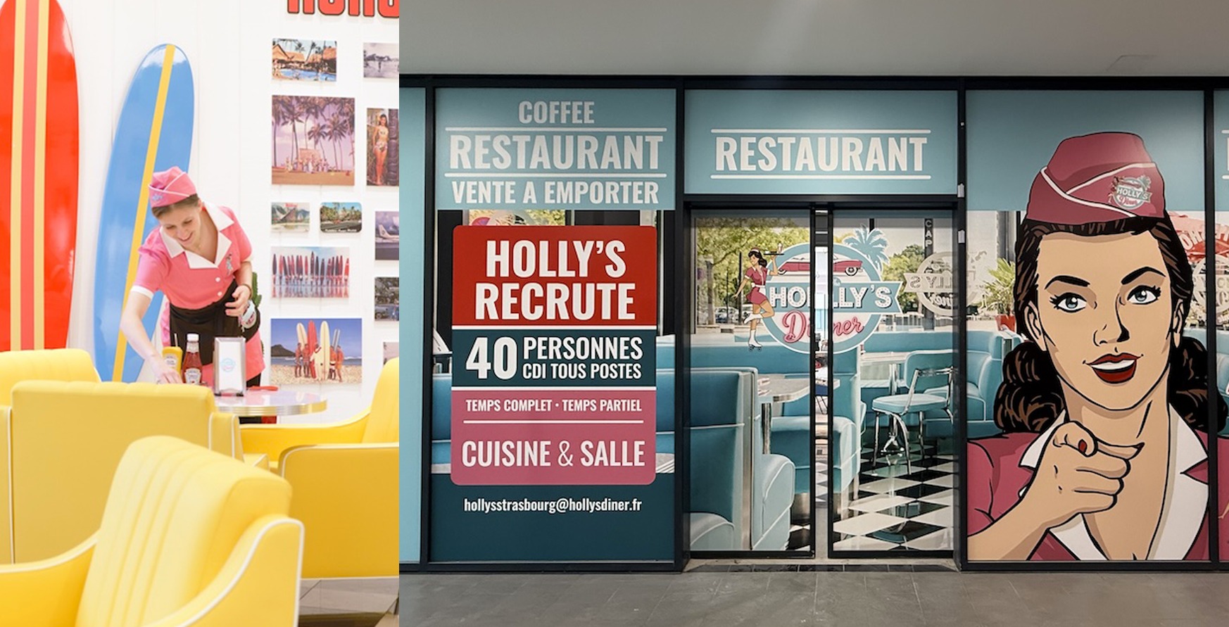 un restaurant Holly’s Diner de 800m2 ouvrira bientôt sur le quai Kléber