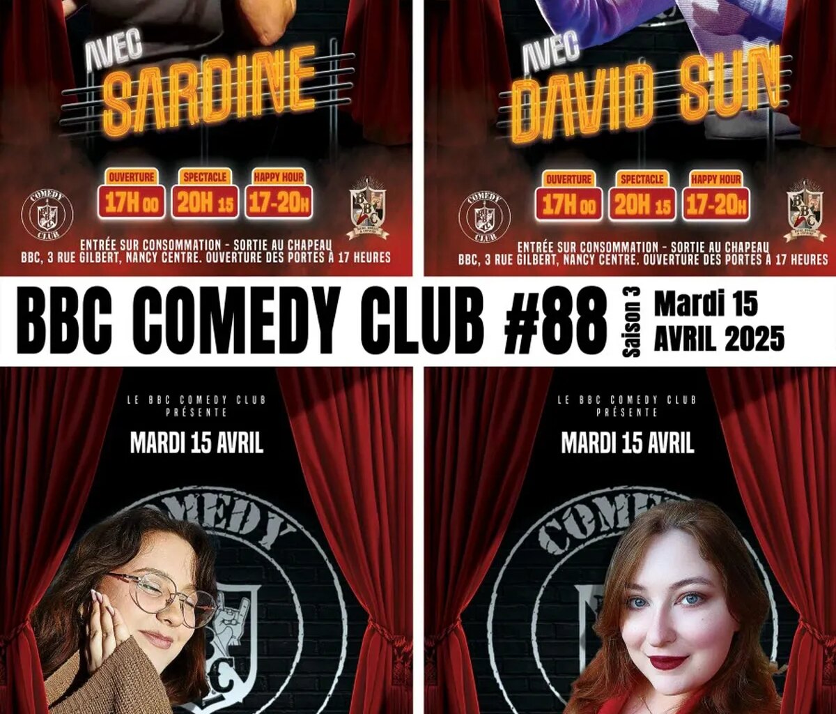 on vous dit tout sur le BBC Comedy Club à Nancy.