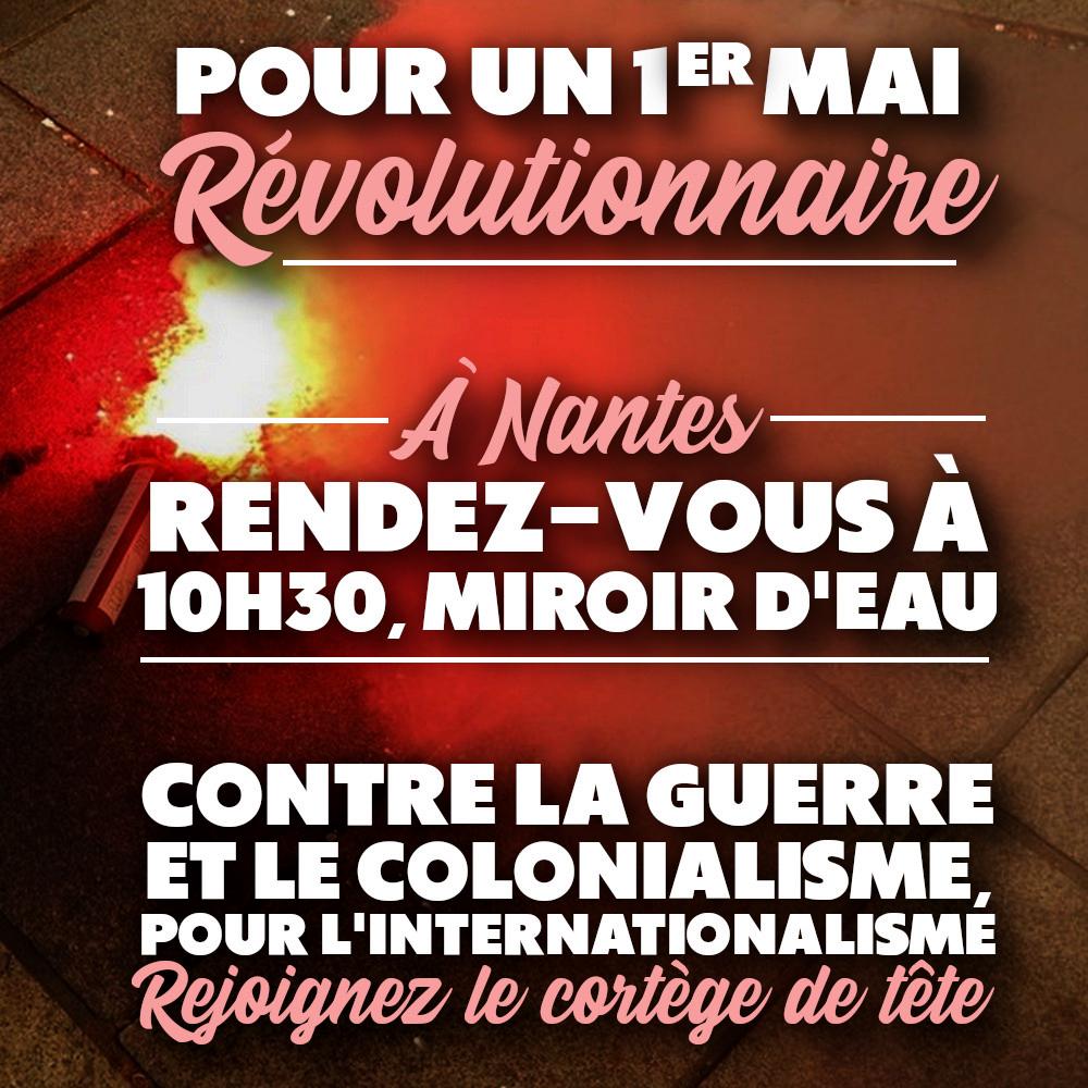 Un fumigène pour le premier mai à Nantes