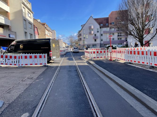 chantier tram ouest route des romains