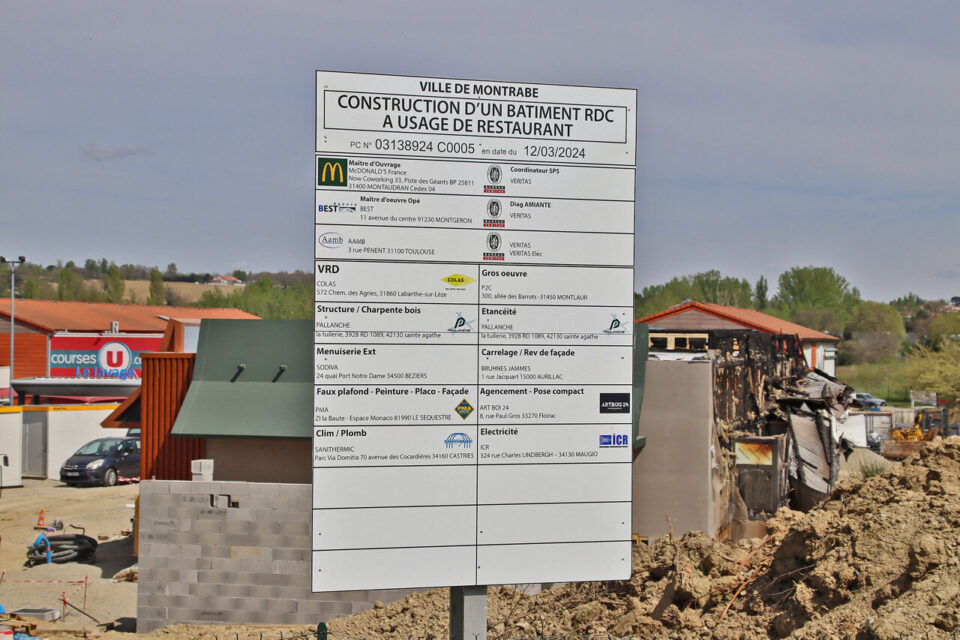Le McDo était en chantier depuis plusieurs semaines à Montrabé, au nord-est de Toulouse