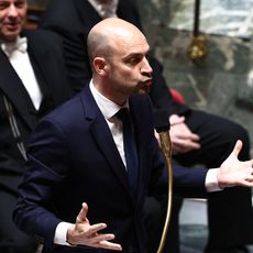 Le ministre des Affaires étrangères, Jean-Noël Barrot, à l'Assemblée nationale, le 1er avril 2025.