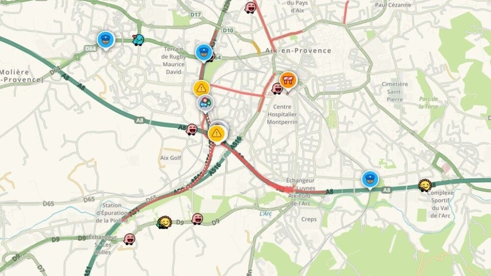 La circulation sur les autoroutes autour d'Aix est très perturbée.