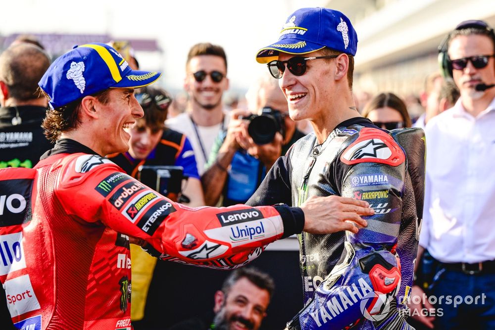 Marc Marquez, Ducati Team, Fabio Quartararo, Yamaha Factory Racing