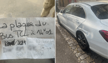 Lyon. Il retrouve sa Mercedes défoncée, un mot sur son pare-brise accuse un bus TCL