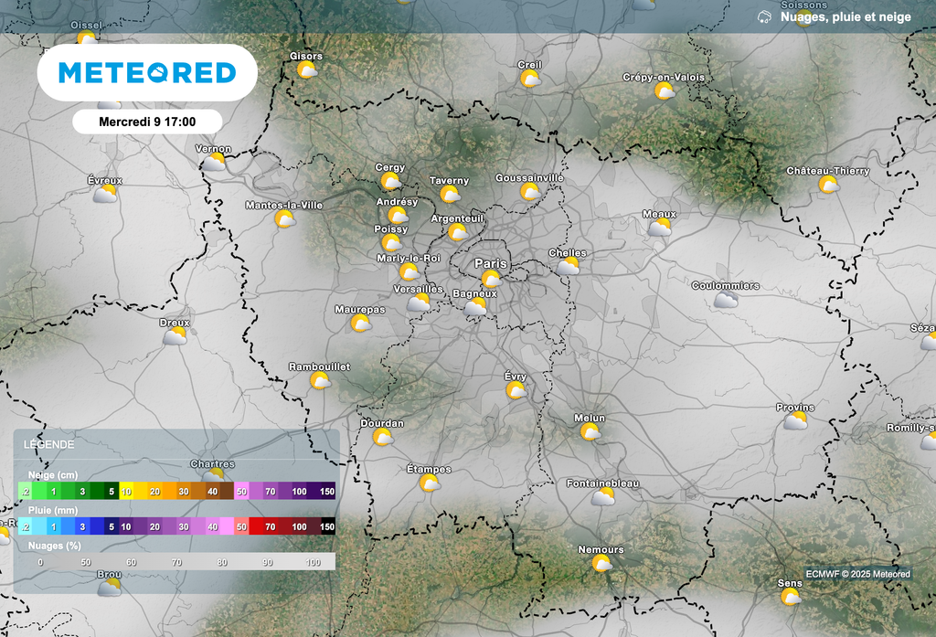 Ciel variable attendu mercredi sue la région.