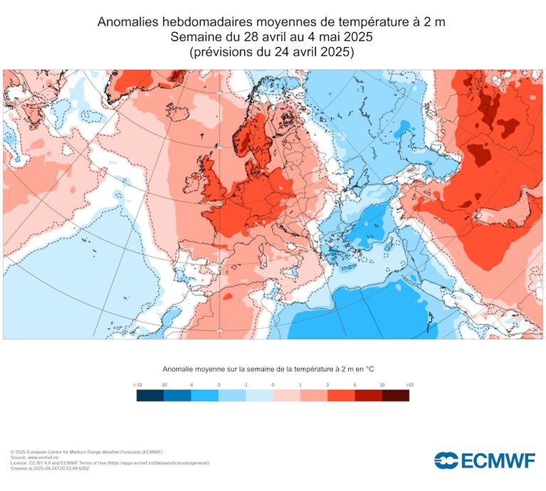 Météo France attend des "températures dignes d'une fin mai ou d'un début du mois de juin".