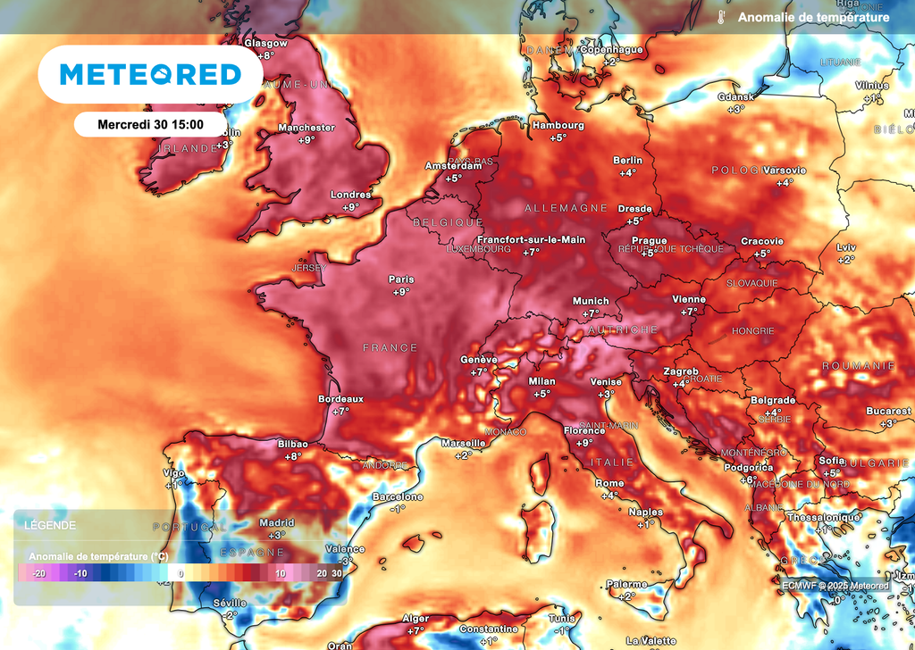 Très forte hausse des températures cette semaine en France !