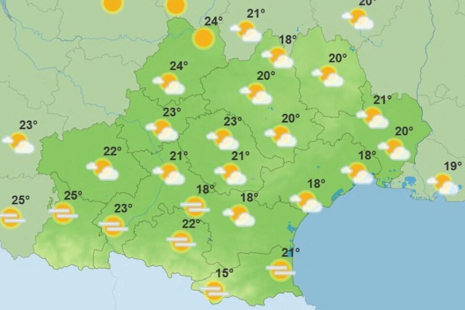 Les prévisions de Météo France pour vendredi après-midi.