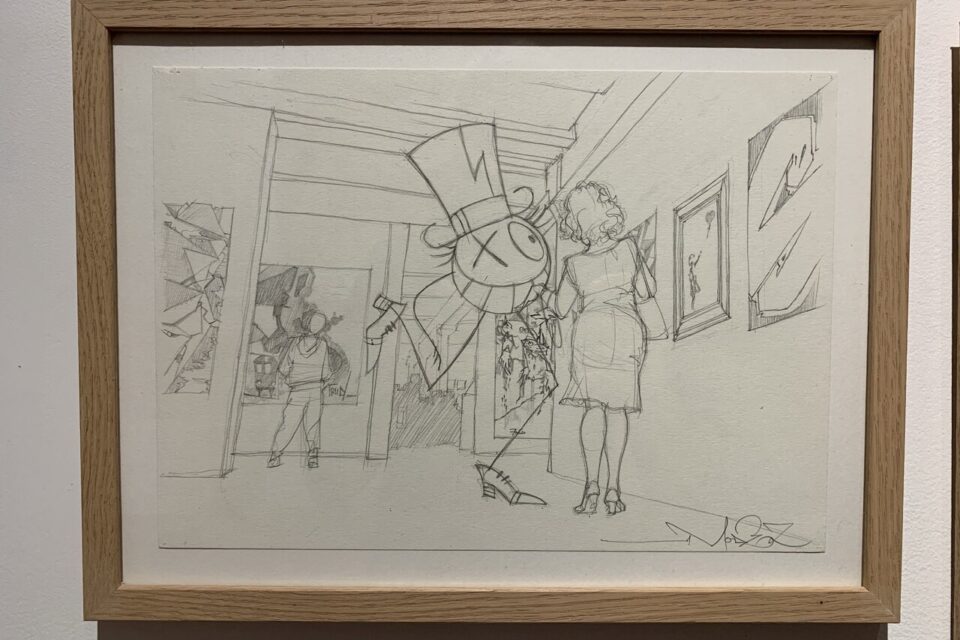 Dessin préparatoire du tableau le musée.