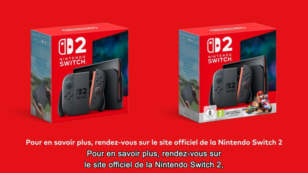 Les deux packs Nintendo Switch 2 au lancement