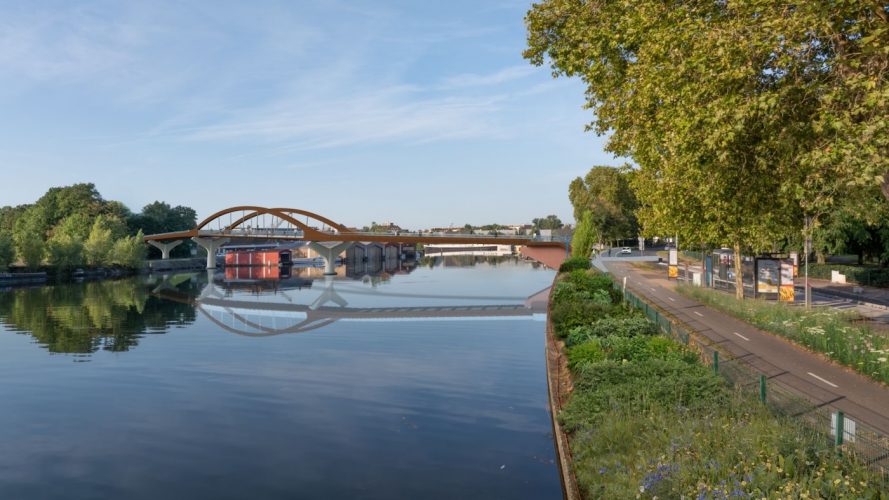 Passerelle Dusuzeau citadelle deux rives esplanade