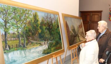 Is-sur-Tille. Quatre tableaux représentant des paysages issois des années 1950 de nouveau exposés au public