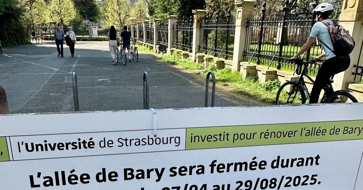 l’allée Anton-de-Bary sera fermée du 7 avril au 29 août