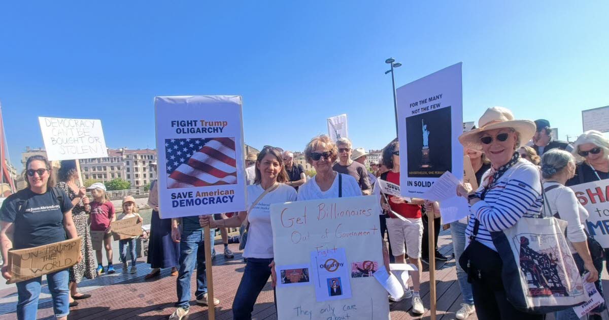 Lyon. Des franco-américains ont manifesté contre la politique de Donald Trump