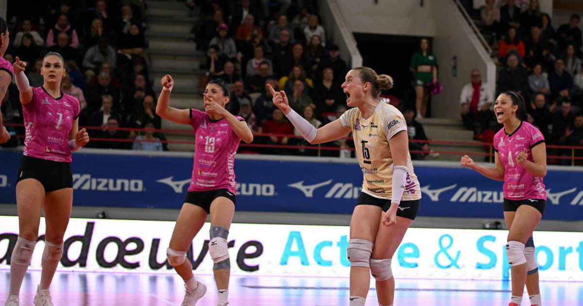 Volley-ball - Ligue AF (quart de finale). Vandoeuvre Nancy VB s’impose au Cannet et récupère l’avantage du terrain ! - L'Est Républicain