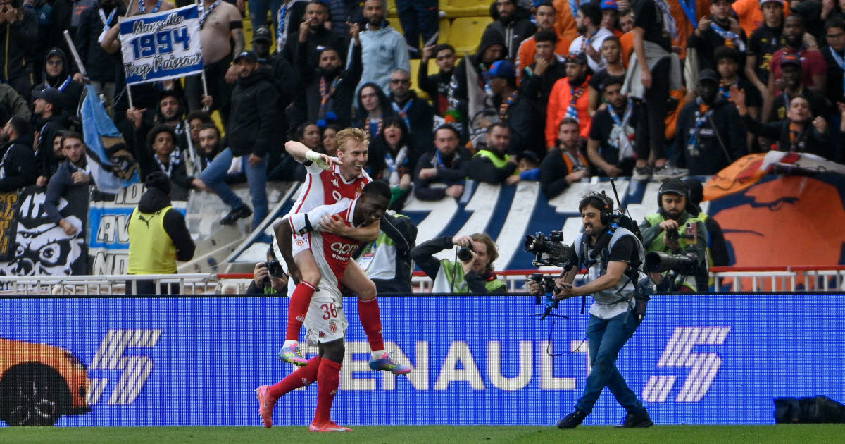 Ligue 1. Monaco se balade face à Marseille et prend la deuxième place