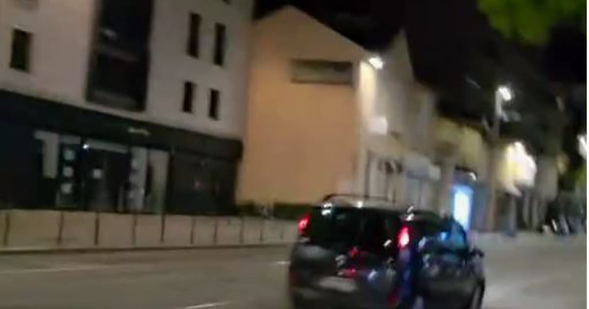 Lyon. Il tente d’échapper à quatre voitures de police malgré un pneu crevé, la scène filmée