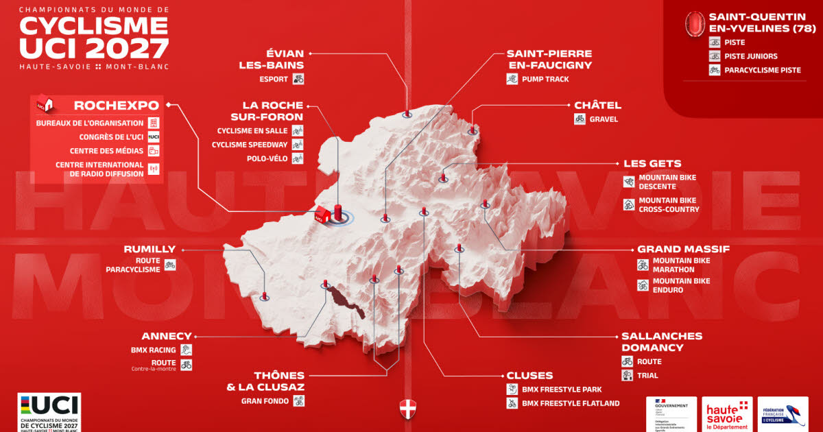 Cyclisme. Parcours, profil, sites... Les cartes des Mondiaux 2027 en Haute-Savoie révélées ! - Le Dauphiné Libéré