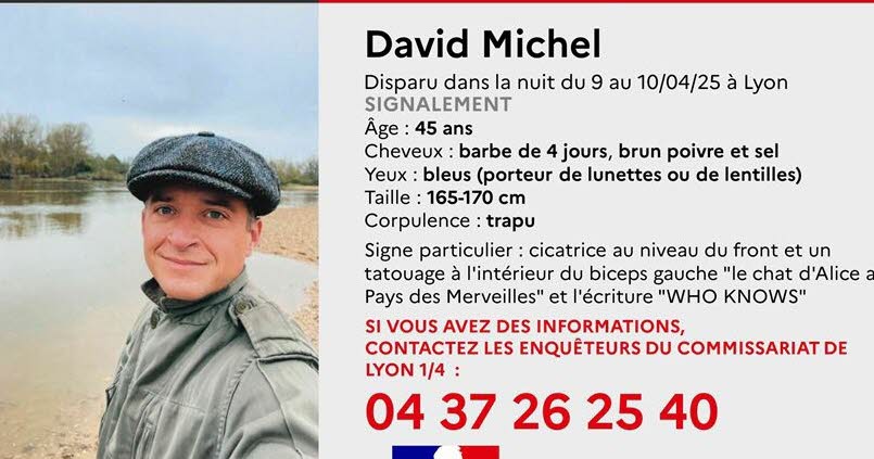 Lyon. La police lance un appel à témoins à la suite de la disparition d’un quadragénaire