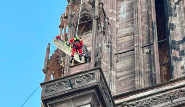 Strasbourg. Spectaculaire évacuation d'un homme à 66 mètres de haut depuis la plateforme de la cathédrale