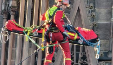 comment les pompiers ont fait descendre la victime en rappel