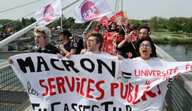 des manifestations ce 1er  mai à Strasbourg, Colmar et Mulhouse « pour la paix, la justice sociale, les retraites et les salaires »