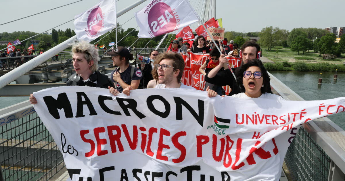 des manifestations ce 1er  mai à Strasbourg, Colmar et Mulhouse « pour la paix, la justice sociale, les retraites et les salaires »