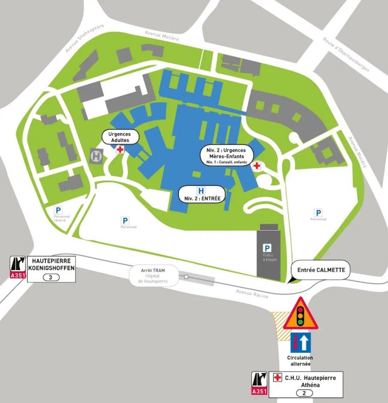 travaux accès hopital hautepierre