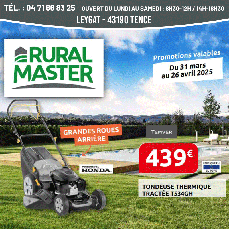 Tence Rural Master avril 2025