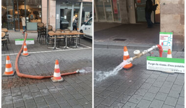 pourquoi l'eau coulait-elle à flots dans la rue des Grandes arcades ce matin ?