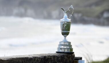 the open claret jug portrush Photo by Charles McQuillan / Getty Images via AFP