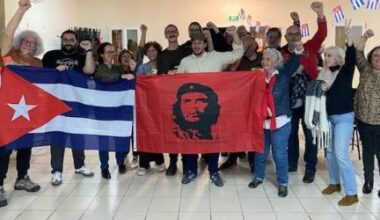 Un rassemblement contre le blocus américain sur Cuba
