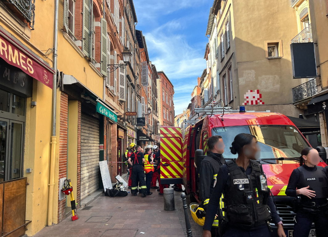 Toulouse. Un immeuble fragilisé en centre-ville, une rue coupée et en partie évacuée
