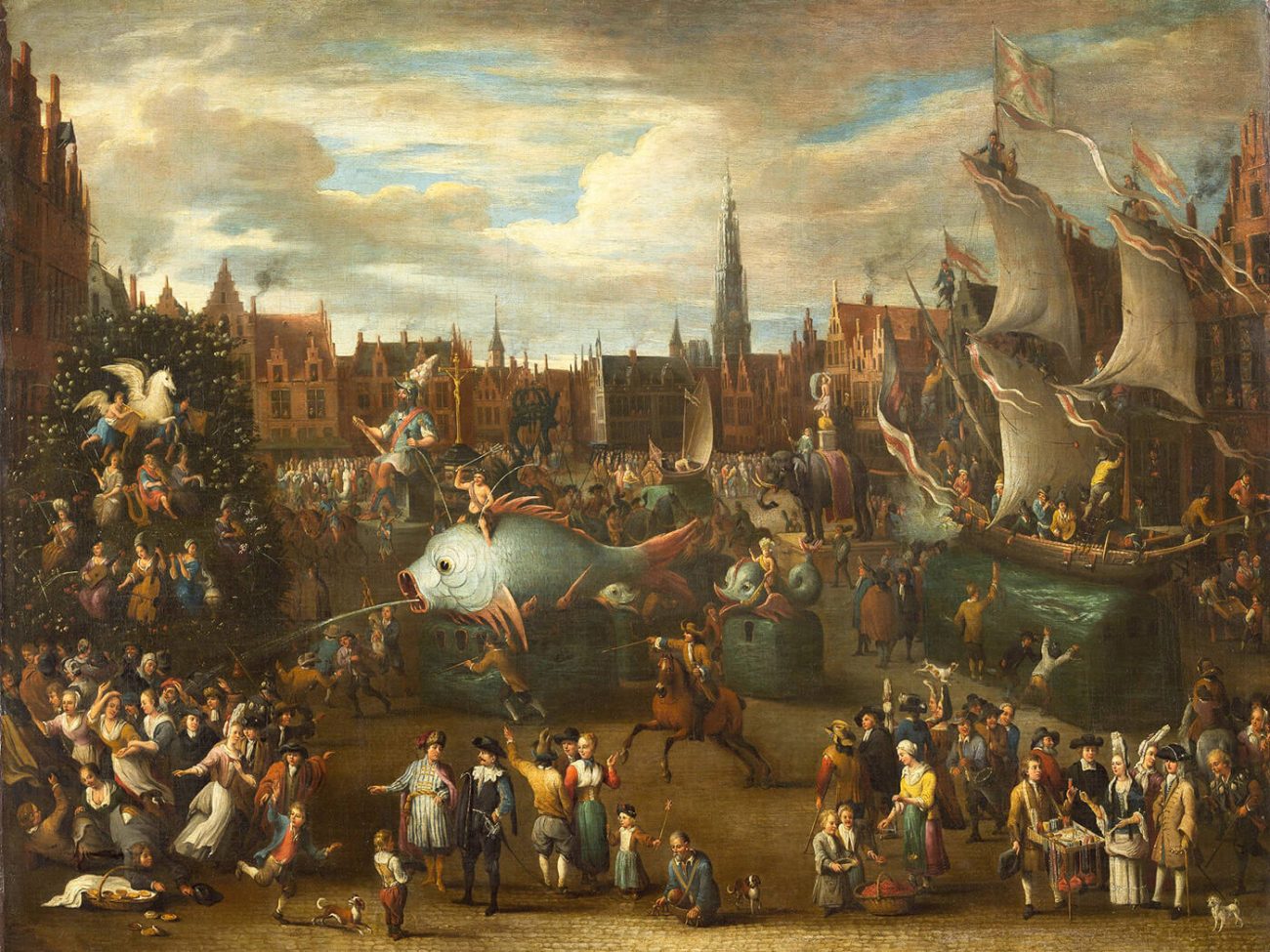 Alexander van Bredael, Fête traditionnelle à Anvers avec le géant Druon Antigon