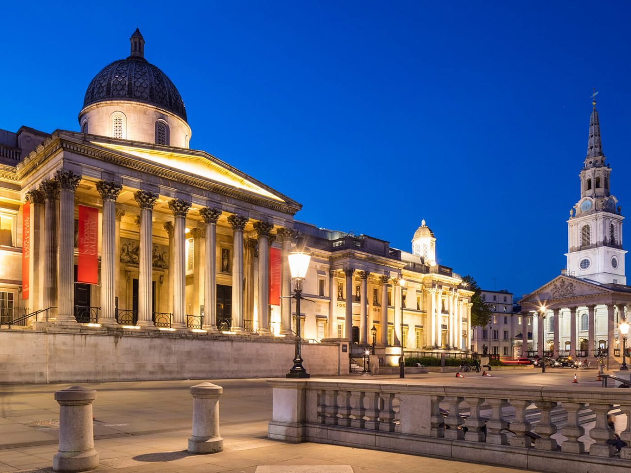 La National Gallery de Londres sur Trafalgar Square