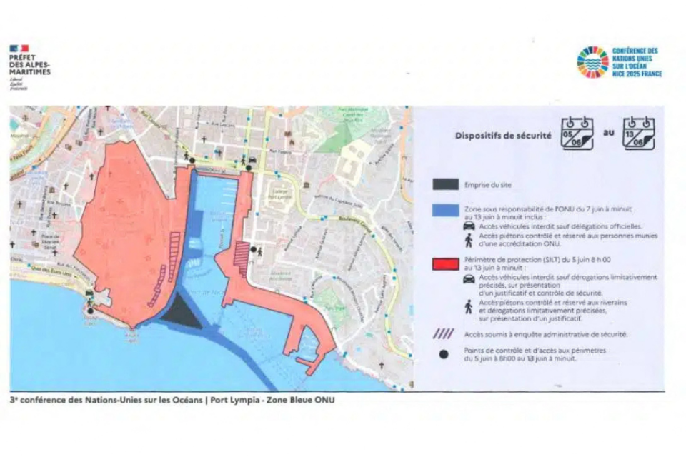 Voici les zones avec des restrictions d'accès.