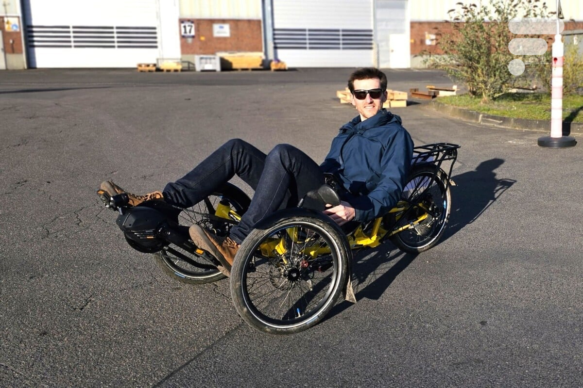 Vélo couché électrique essai