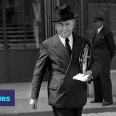 Portrait pris à Paris en mai 1936 de Roger Salengro, ministre de l'Intérieur dans le gouvernement de Front populaire dirigé par Léon Blum.