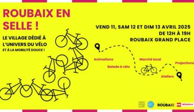 Roubaix en selle : un village vélo festif et gratuit du 11 au 13 avril sur la Grand-Place !