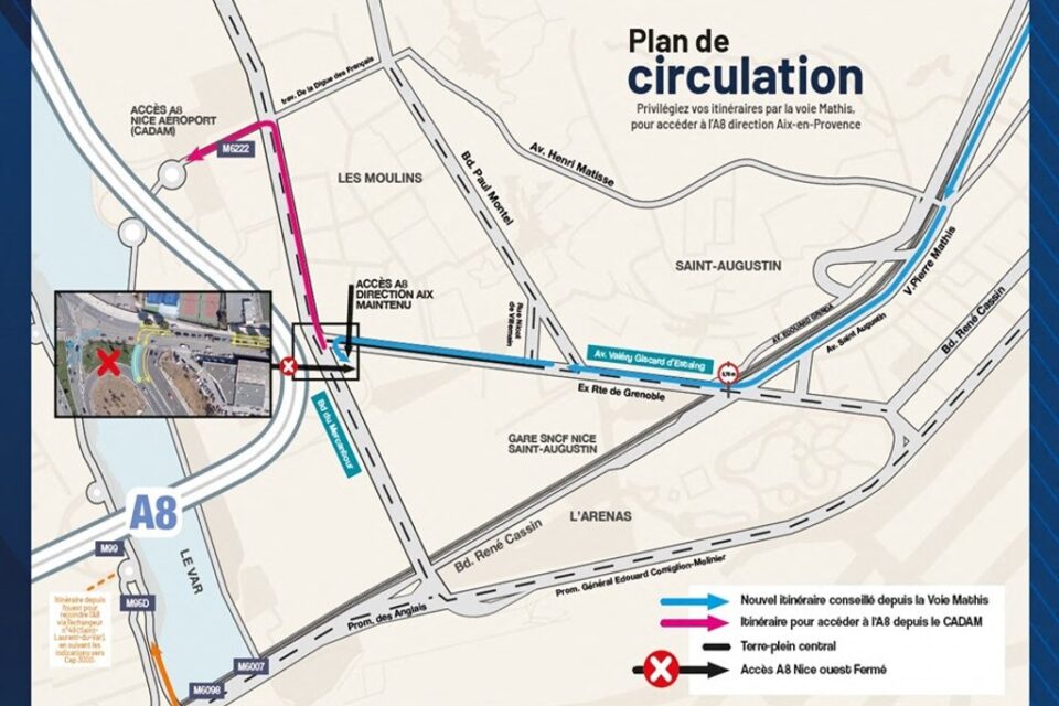 Voici le nouveau plan de circulation dans ce secteur.