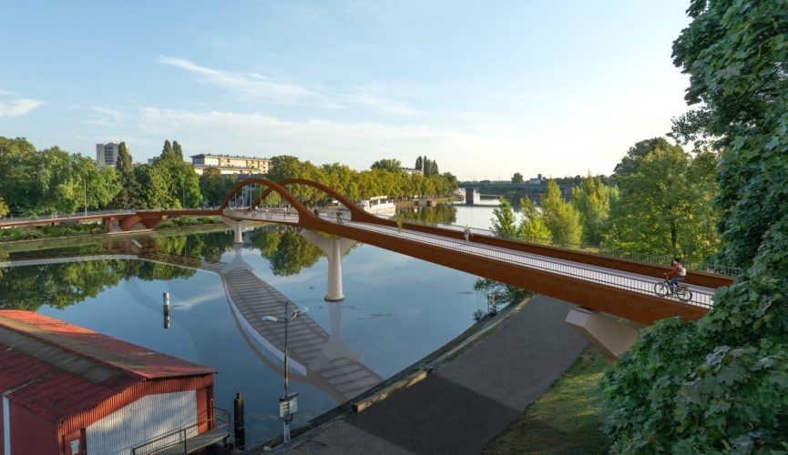 Passerelle Dusuzeau citadelle deux rives esplanade